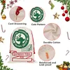 mxied Styles Christmas Gift Bag Pure Cotton Canvas Drawstring Sack Bags With Xmas Santa Design fy4909 GG0711