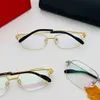 Optical Eyeglasses For Men and Women Retro 0261 style anti-blue light lenses shaped plate Half-frame belt box