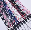 Mobile phone lanyard neck broken flower pattern ertificate women anti loss ins