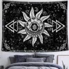 Taquestres Simsant Sete Chakra Tapestry Parede pendurada Godos egípcios ANUBIS Escultura Decoração de estúdio de meditação