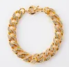 18K Plate gold Chain Creative design niche design hip hop exaggerated lab diamond Bracelets