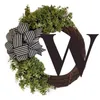 Flores decorativas grinaldas pequenas vidraças cortanhas de grinaldas com sinal de boas -vindas personalizadas para a porta da frente LED LightDecorative decorativedececec