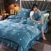 Zestawy pościeli luksusowe zestaw luksusowy proste bawełniane miękkie arkusze łóżka poduszki podwójne housse de couette home tekstile db60cd