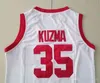 SJZL98新しいKyle Kuzma Jerseys Utah College Basketball＃35 Kyle Kuzma 100％ステッチジャージメンズサイズS-XXL
