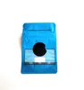 3 S M L Sizes 28g 7g 3.5g Mylar bags Blue Coo kis Zipper SmellProof Bag Package Stand Up Pouches Child Proof packaging