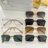 2022 Prom Party Groene Lenzen Zonnebril Mannen Rechthoek Metalen Frame Zon Brillen Luchtvaart Designer Spiegel Klassieke 40180u Zonnebril Dames Luxe Zomer Eyewear