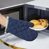 شامبراي فرن ميت اليسار/اليمين و 2 PCS مجموعة potholder- 4pcs لكل مجموعة الفضة الظهر الأمامية الأزرق