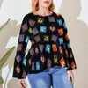 Women's Plus Size T-Shirt Colorful Art Readers Assemble Pretty Ruffled T Shirts Women Classic Tee Shirt Print Clothes GiftWomen's Women'sWom