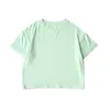 Yaz Kız Erkek T-shirt Nefes Çocuk Gömlek Modal Çocuklar için Tops Toddler Giyim Katı Renk