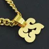 Pendant Necklaces Iced Out Cuban Chains Bling Diamond Number 23 Rhinestone Pendants Mens Gold Chain Charm Hip Hop Jewelry For MenPendant