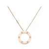 Collar de amor con tornillo de joyería de marca famosa para mujeres y niñas, collar con colgante deslizante de acero de titanio 316L, collares Collier Femme Classic 3271663