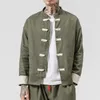 Ethnic Clothing Cardigan Mężczyzn długoterminowy Płaszcz Kołnierz mandarynki