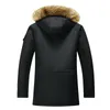 Men's Down Men's & Parkas Men Winter Jacket Hooded Parka Fur Collar Coat Male Mid Long Outerwear Fashion Thicken Clothing Plus Size 7XL