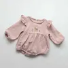 Automne 2022 nouveau coréen enfants vêtements bébé combinaison mignon barboteuse bébé filles tenue nouveau-né bébé vêtements G220510