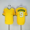 Vintage College Baseball usa Jersey 9 Reggie Jackson 24 Rickey Henderson 27 Catfish Hunter 33 Jose Canseco Jerseys Hombres Mujeres Tamaño juvenil