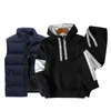 Men's Tracksuits Men Roupa Roupa Sports Sports Sports Hoodies calças Vest Casual Tracksuit Fashion Sweat Suit de 3 peças Conjunto de roupas Homme 2022M