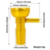 14mm Joint Metal Round Narghilè Ciotola Collettore di olio Testa di narghilè Carbone Scivoli Bong Ciotole Imbuto Rig Quarzo Chiodo Maschio Femmina Erba Supporto per fumatori Tubi d'acqua Lega di alluminio