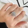 Bague à la mode simple Babysbreath Bague en argent sterling 925 Anneaux de mariage blanc 5A Zircon cubique Engagement de diamant Engage Love Ring Friend Gift Size 5-8 With Box