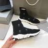 Designer 2022 Luxury Dress Shoes Speed Recycled Black White Sock Sports Trainer Shoes Sneakers with Box