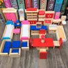 Miniature Furniture Dolls House Wooden dollhouse Furniture sets Pretend Toys Educational Play House Toys Children Girls Gifts 220317