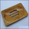 Natürliche Bambus Holz Seifenschale Tablett Halter Lagerung Rack Platte Box Container Für Bad Dusche Badezimmer Zubehör Dbc Drop Lieferung 2021 Dishe