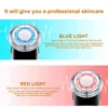 EMS Hot Cool Facial Massager LED 광자 요법 스킨 케어 도구 얼굴 리프팅 소닉 진동 마사지 미용 장치 220512