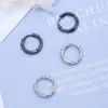 Hoop Huggie Trendy Pattern 여성 남성 보석류 Black Gold Earrings 925 Silver Earring Chic Unisex Party 액세서리 선물 Kofsachoop Ode