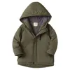 2022Kids Hiver Polaire En Plein Air Vestes Pour Garçons À Capuche Chaud Enfants Garçon Survêtement Coupe-Vent Hiver Casual Bébé Garçon Vestes Vêtements J220718