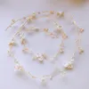 1M Handgemaakte shell parel bloemen Hoofdbanden Tiara Bruid Hoofddeksel Haren Sieraden Vrouwen Bruiloft Haaraccessoires