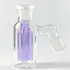 4 inches Borosilicate Glass 14mm 18mm Green Purple Hookah Color Grey Catcher 45 Degree Small Bong Accessories Percs Ash catcher