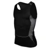 Hommes séchage rapide Fitness couche de Base haut Compression sans manches respirant chemises Sport gilet 220614