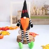 Halloween imprezowe ozdoby boo hat długie nogi lalki bez twarzy czarne czarownice halloween gnomes lalki pluszowe zabawki