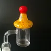 Dab Tools Glow colorido no OVNI escuro Caps de vidro de vidro Caps de vidro Fumando acessórios para quartzo banger bongs de vidro