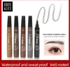 4 Point Eyebrow Pen, Micro Ink Brow Pen Waterproof Eyebrows Pencil with Micro-Fork Tips for Daily Natural Eye Brown Makeup