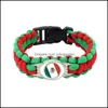 Mexiko Flagge Paracord Überleben Outdoor Cam Armbänder Für Frauen Männer Mädchen Freundschaft Seil 550 7 Armband Schmuck Drop Lieferung 2021