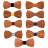 Nœuds papillon pour hommes, bricolage, sculpture d'arcs en bois, leçon de nœuds, fournitures de cadeaux de mariage à la mode, 9 couleurs