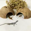 Reptilienversteck Habitat natürliche Kokosnussschale Eidechse Spinne Kleintierhöhlenhaus 0704