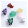 Stone Loose Beads Jewelry Natural Crystal Original Ornaments Quartz Healing Crystals Energy Reiki Gem Craft Hand Pieces Living R Dh7In