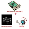 Circuiti integrati Raspberry Pi 3 Modello B Kit Pi3 3B con WIFI integrato e connettività etooth Custodia trasparente Set ventole di raffreddamento