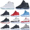 Box With Basketball Kids shoes Gym Red Jumpman XI 11 Cherry Toddler Bred Space Jam Sneaker Cool Grey Concord Gamm Blue New Born Baby Infant 11s Shoes Size US 8C-5Y