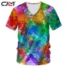 Chemises pour hommes Casual Coloré Encre Vneck Tshirt Drop Summer Chine 3D TShirt Fournisseurs En Gros 220623