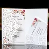 50pcs Blue White Elegant Laser Cut Wedding Invitation Greeting Customize Business With RSVP Card Party Decoration 220711