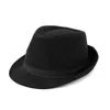 Bérets automne et hiver laine petit bord hommes chapeau haut-de-forme Fedora seau chaud vieil homme chapeaubérets