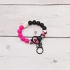 Foreign trade food grade silicone beads bracelet accessories elastic rope bracelet female keychain Halloween gift multi-color optional