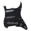 Çok Renkli Yüklü SSS Gitar Pickguard Black Alnico 5 Pikaplar Gitar Kaynak Kablo Dairesi