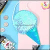 Party Favor Event Supplies Festive Home Garden Holiday Gift 6 Styles Ice Cream Mermaid Sequin Coin Purse Wi Dhxvo