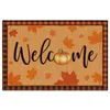 Mattor Thanksgiving Doormats Home Autumn Dwarf Ytter Mat Mattmatta golv inomhus och utomhusdekoration Non-Slip 80x50cm#8Carpets