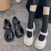 Chaussures habillées talon épais plate-forme Mary Janes femmes cuir laqué gros bout carré talons hauts pompes belles filles Cosplay Lolita 220416