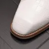 Style britannique classique blanc affaires robe de mariée chaussures printemps haute qualité en cuir noir à lacets formel Groomsman affaires conduite marche mocassins