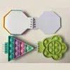 Portable Mini Note Pad Sensory Party Bubbles Fidget Cellphone Straps Decompression Push Stress Autism Reliever Toys 50 Sheets Pock298i